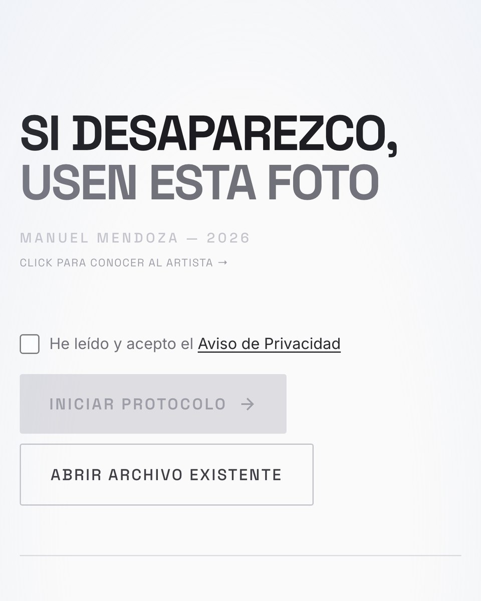Si desaparezco, usen esta foto